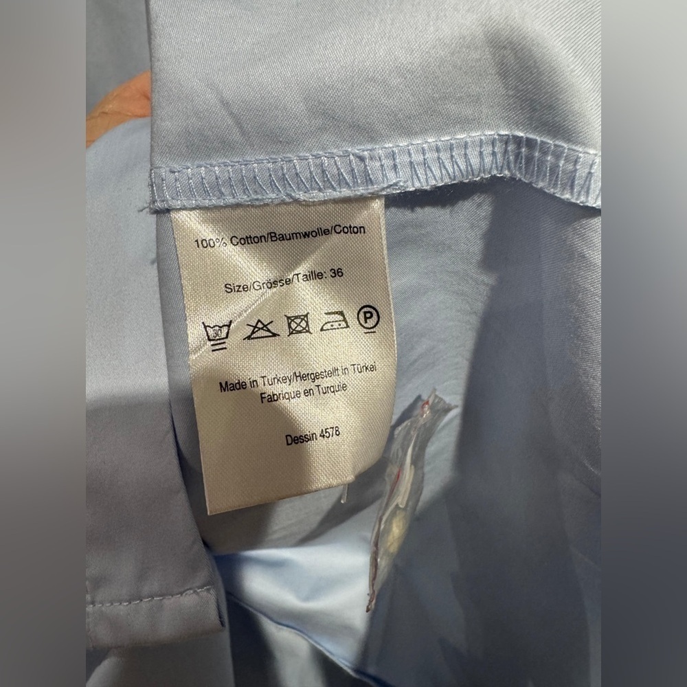 Baum und pferdgarten Light Blue mini Dress Shirt long sleeved size EU 36 NWT - Picture 4 of 4